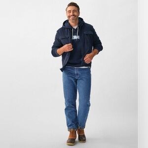 LL Bean Men's Double L Jeans Natural Fit Flannel-Lined 36x32 workwear cabincore